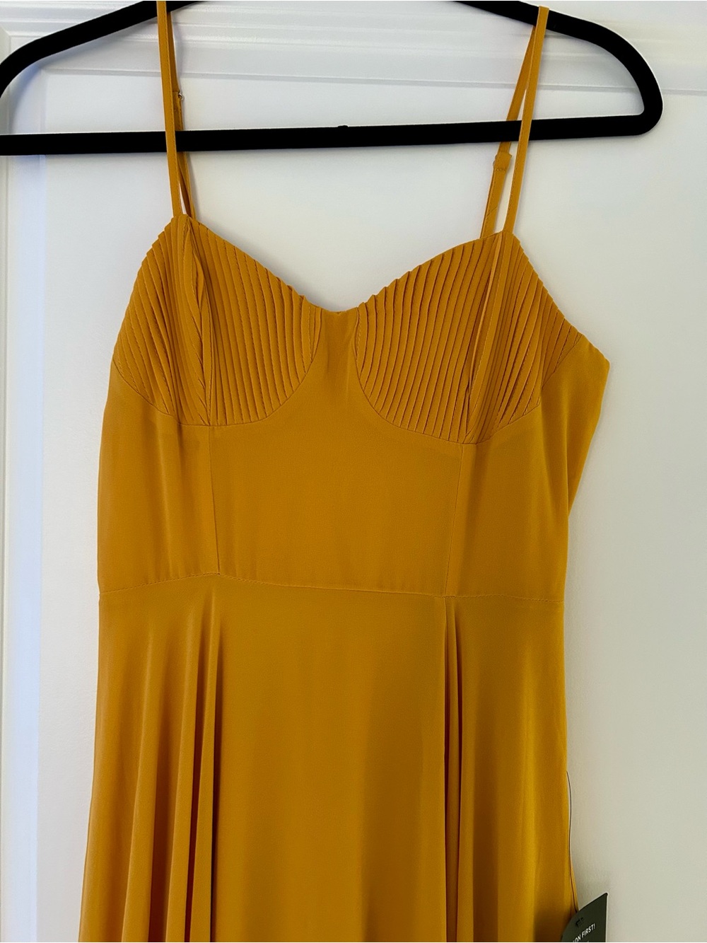 Lulu's Mustard Yellow Spaghetti Strap Maxi Dress